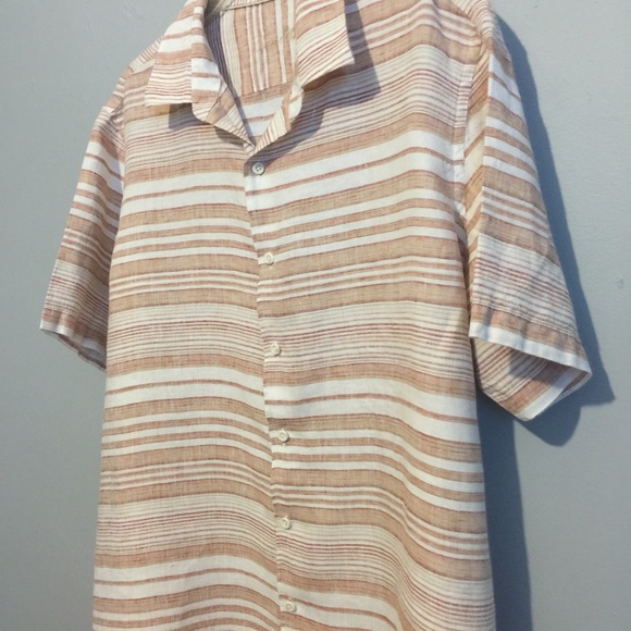 Tasso Elba Linen short sleeve polo shirt size XL - Picture 4 of 11